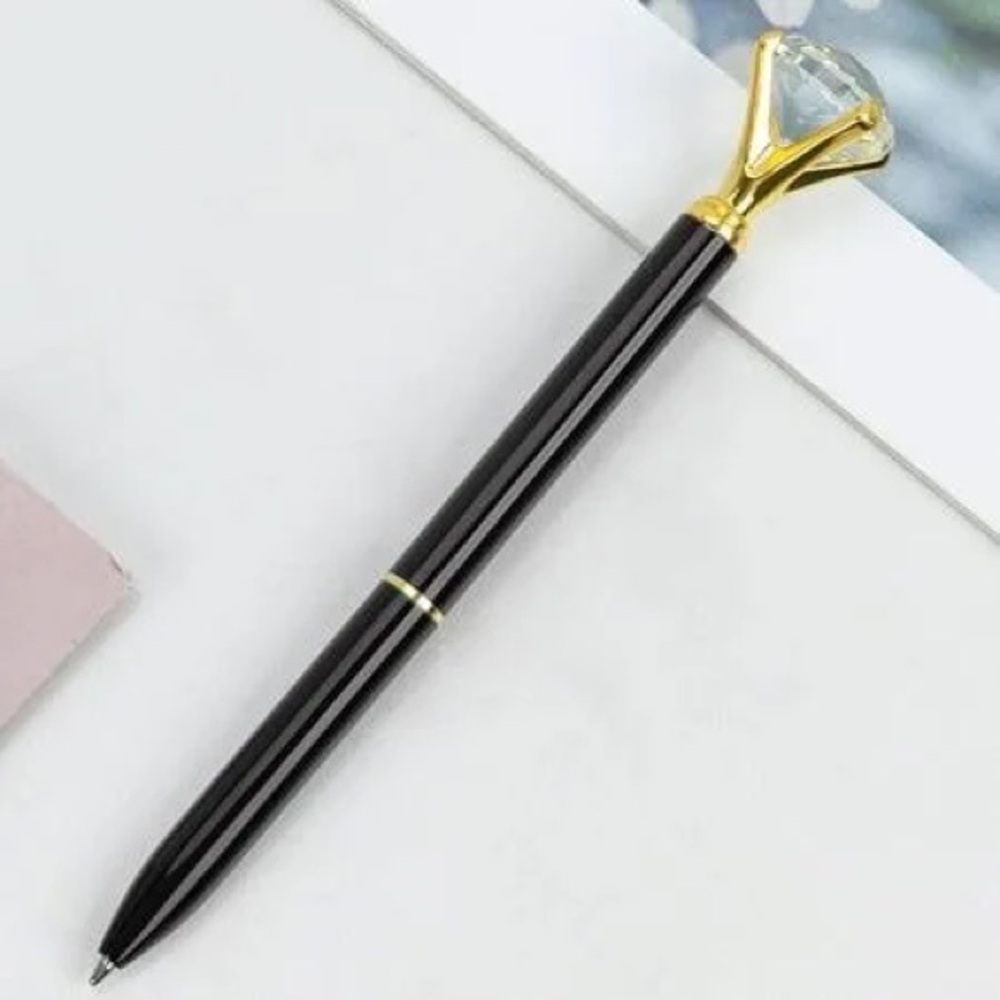 Diamond topped pen with pen holder 💎